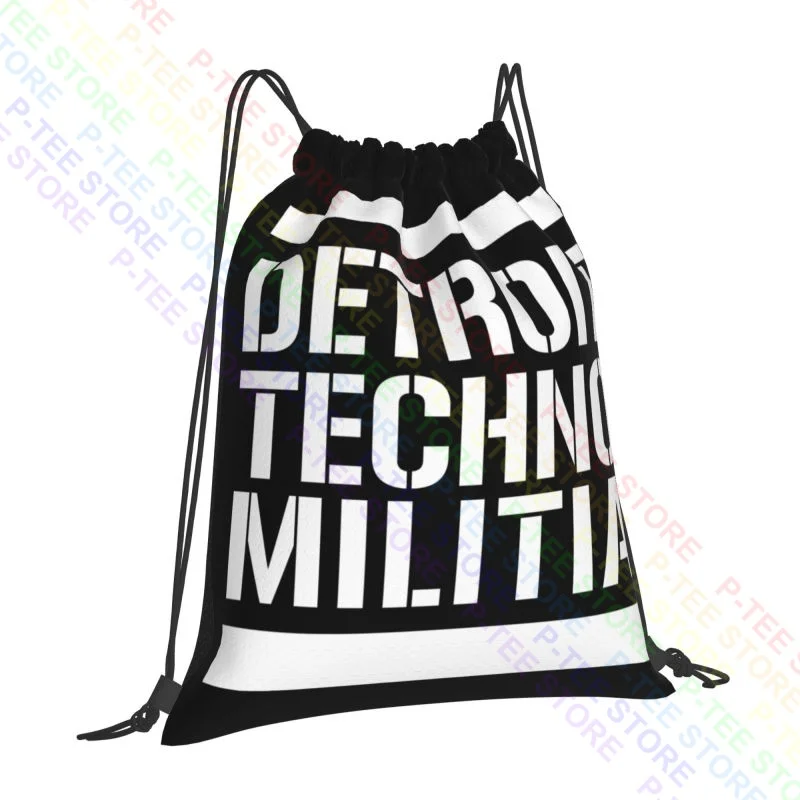 Detroit Techno Militia 909 Underground Resistance Drawstring Bags Gym Bag Fashion New Style 3d Printing Outdoor Running