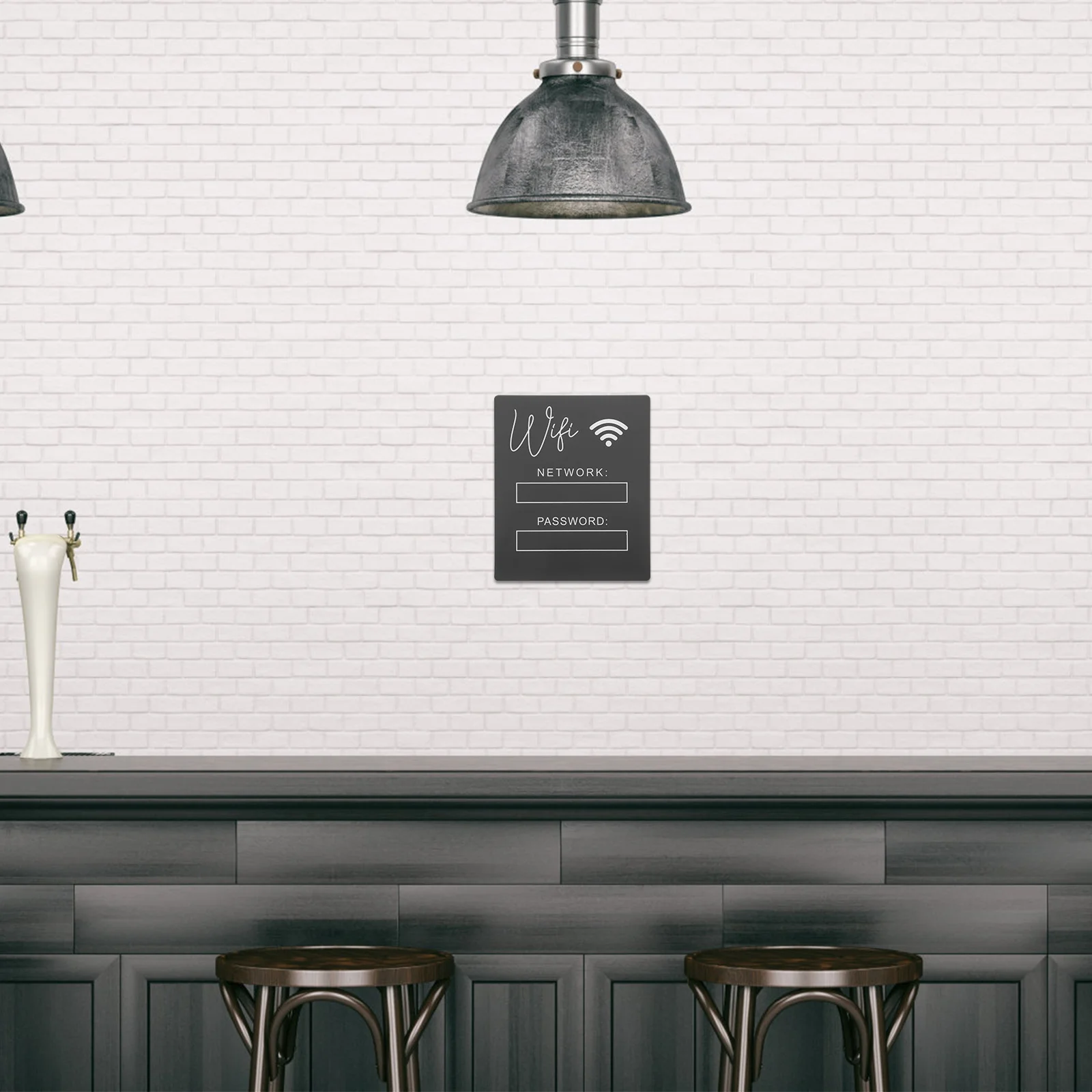 

Acrylic WiFi Password Sign Unfinished DIY Writable Desktop Sign for Home Office Restaurant Guest Convenience WiFi Password