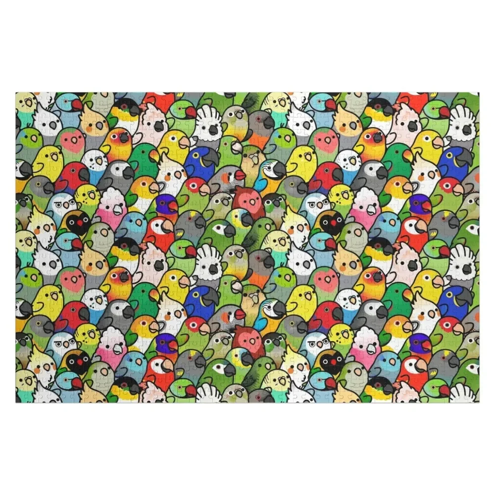 Everybirdy Pattern 2023 Jigsaw Puzzle Toddler Toys Personalized Gift Custom Wood Jigsaw Pieces Adults Puzzle