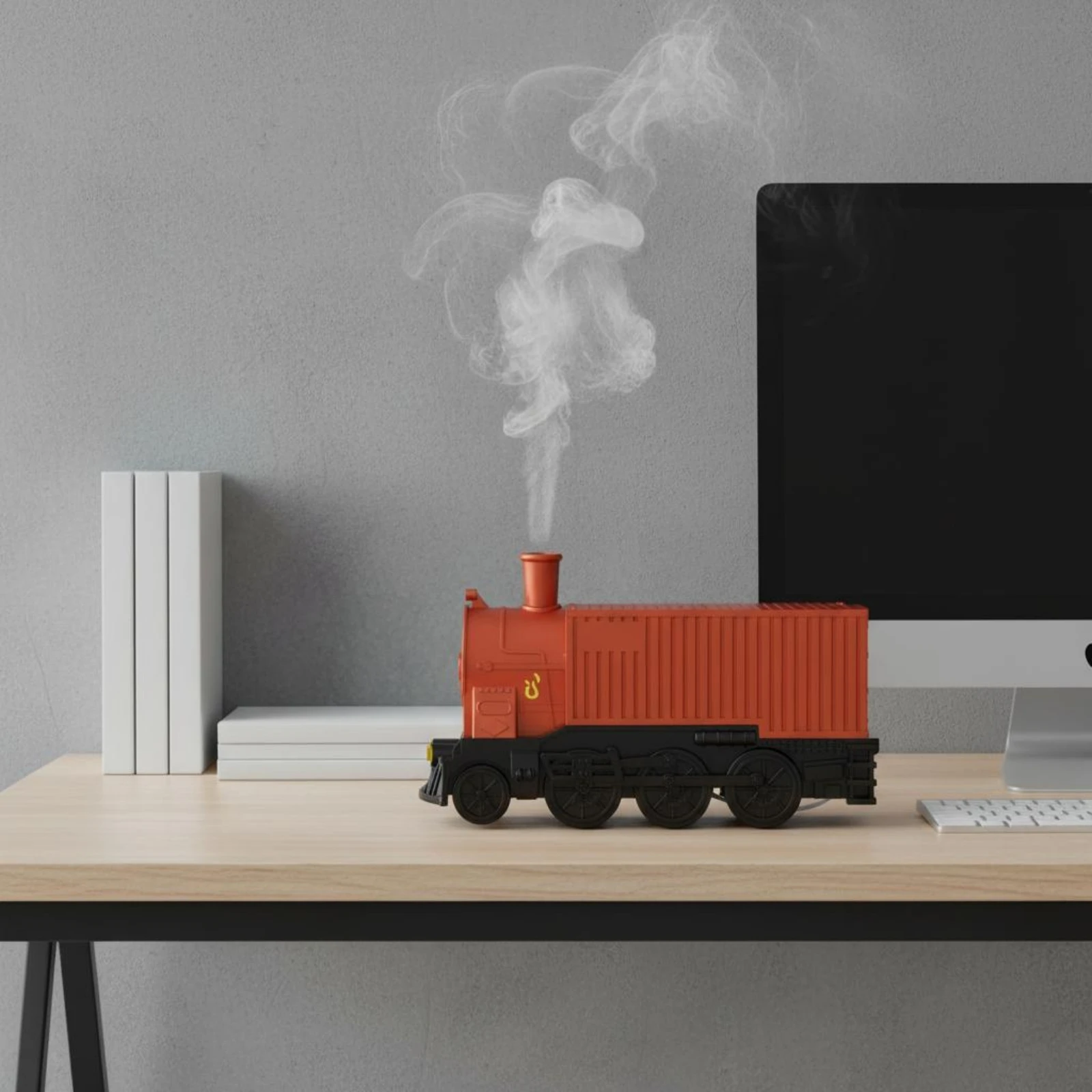 Train Humidifier Colorful Glow Vintage Steam Train Humidifier Locomotive Essential Oil Dispenser Multifunctional for Living Room