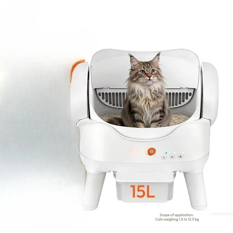 

Self Cleaning Cat Litter Box Open-Top Electric 15L Waste