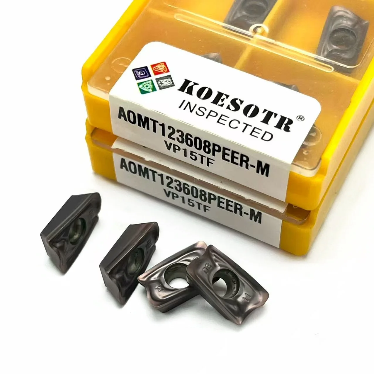 Carbide insert AOMT123608 PEER M VP15TF high quality AOMT 123608 CNC mechanical milling cutter Carbide lathe tool turning tool