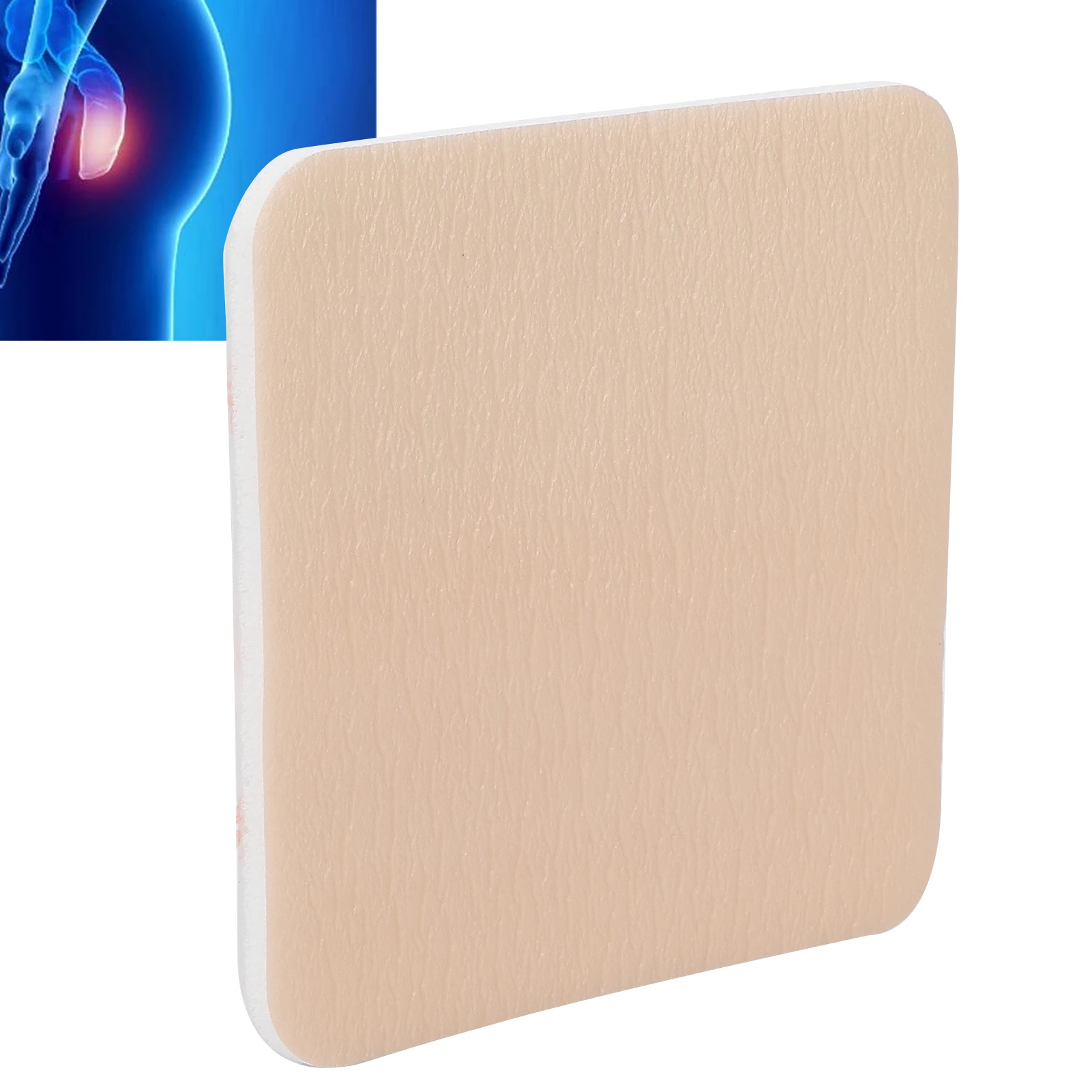 Silicone Adhesive Dressing Wound Healing Borderless Frame with Adhesive Foam Absorbent Dressing Soft Breathable Reduces Pain