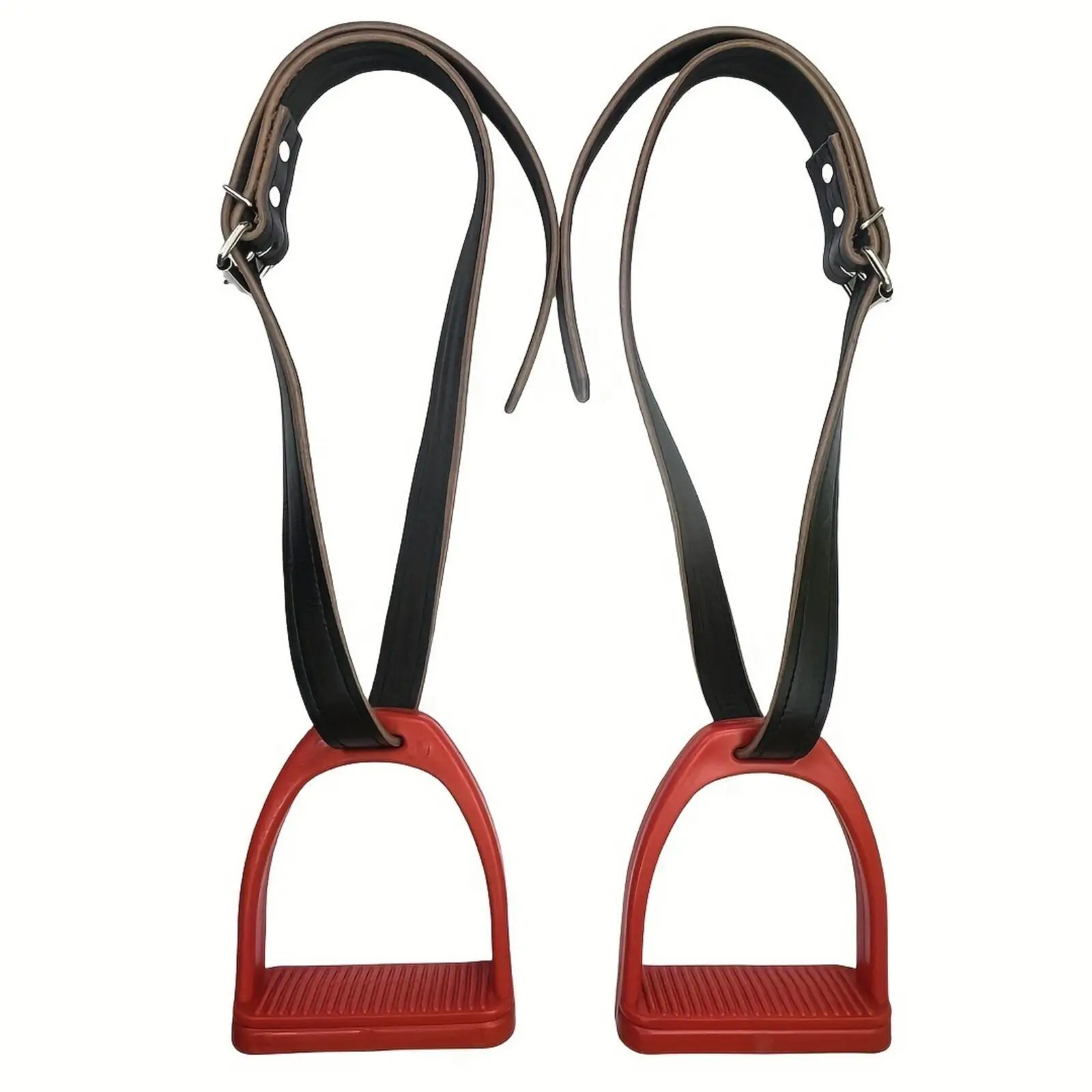 120 Cm Stirrups with Leathers Black English Stirrup Leathers High-Quality