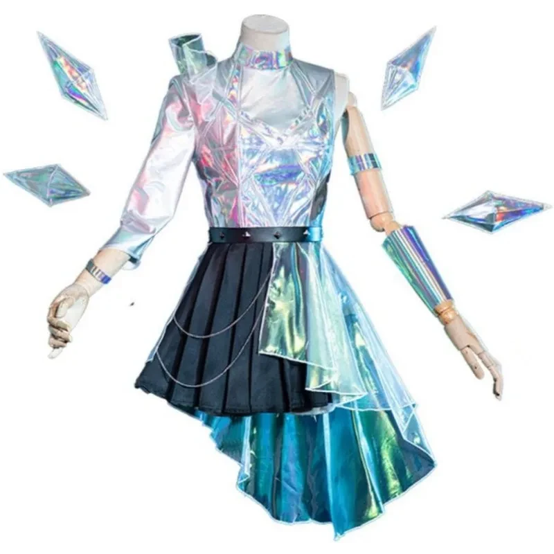 

OPGame LOL KDA All Out Seraphine The Starry Eyed Songstress Cosplay Costume Wig Wing Microphone Shoes Anime Props Hallowe 8f5d][