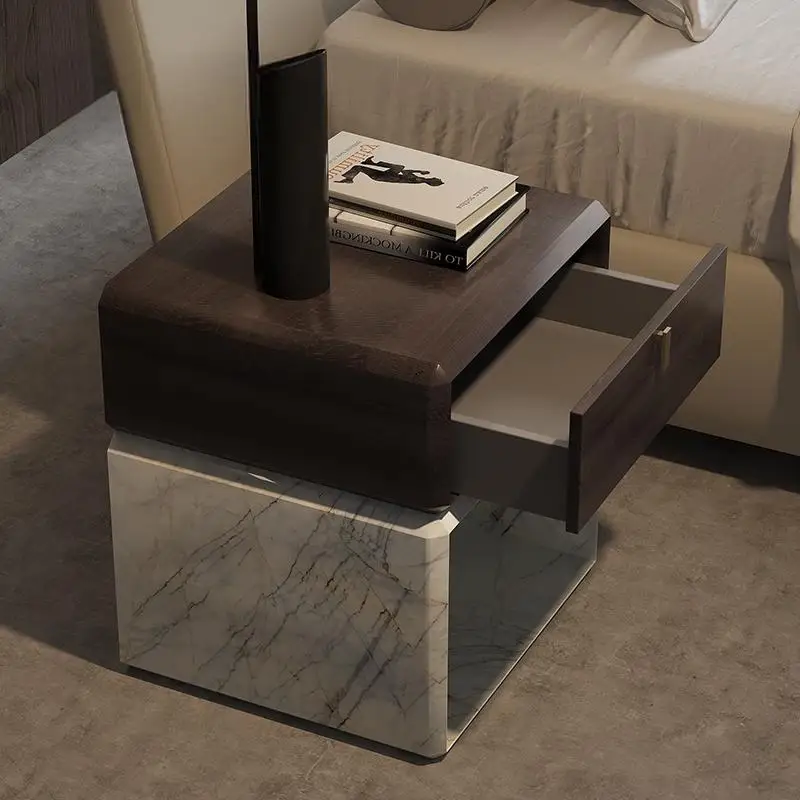 Luxury Bedside Table for Small Space Eco-Friendly & Easy CleanModern Bedroom Design