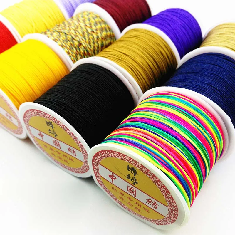 10meters 0.8mm Nylon Cord Thread Chinese Knot Macrame Cord Bracelet Braided String DIY Tassels Beading Shamballa Thread