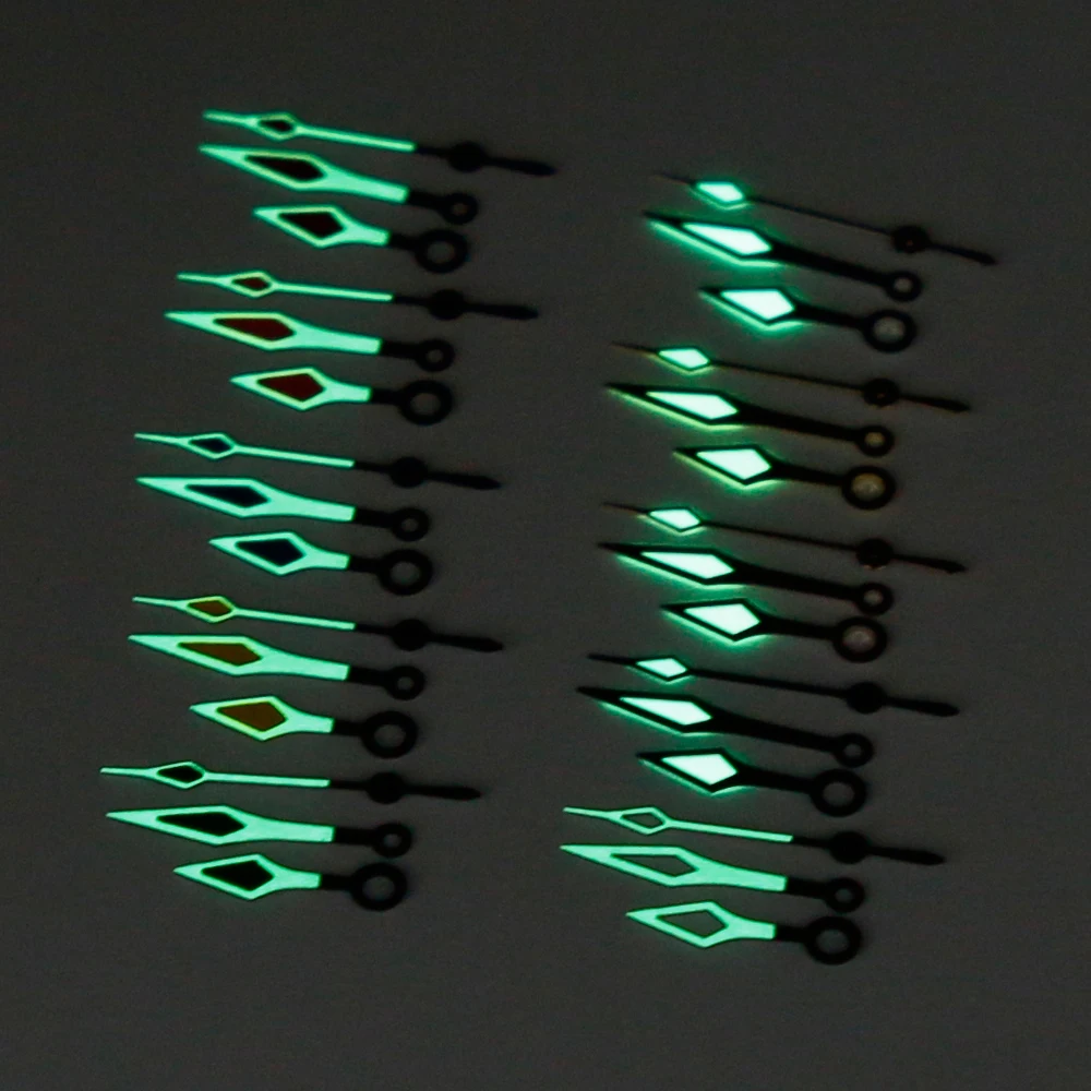 More Color Super C1C3 Mixed Green Luminous  Fit NH34 35 36 38 70 Movement SKX007 Watch Hands