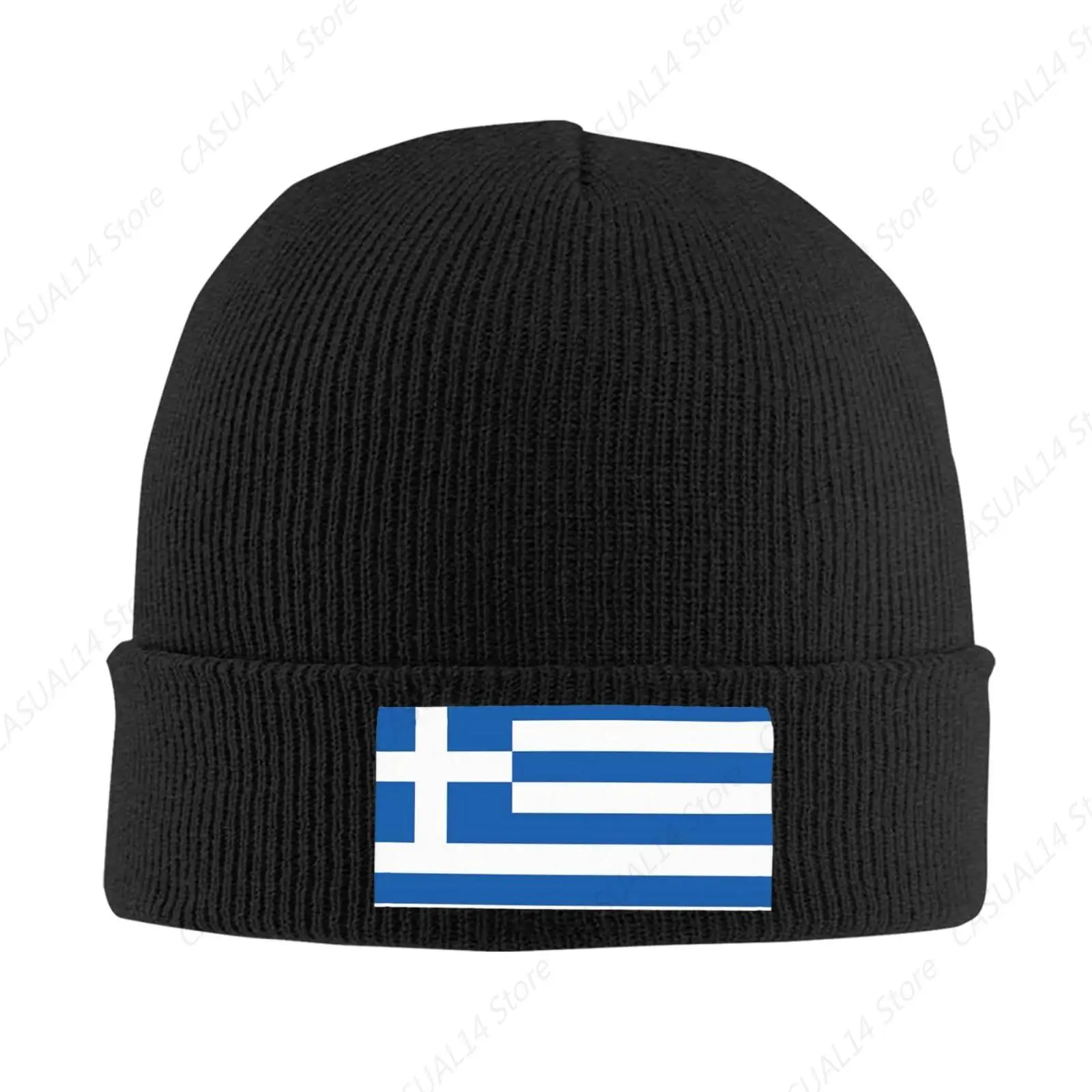 Greece Flag Knit Beanie Hats For Men And Women Unisex Winter Hat Beanies Knitted Cap Print