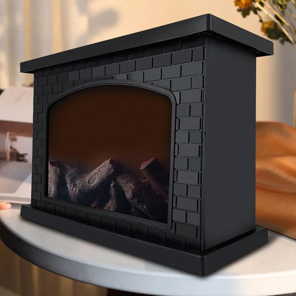 LED Fireplace Faux Flame Calming Decor Portable Simulate Flame Effect Lights