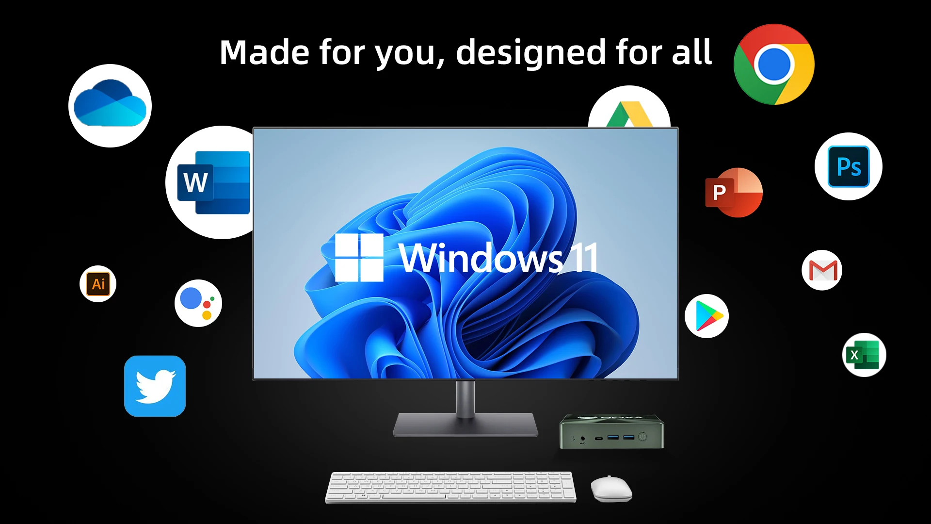 Bmax B6 Pro/Power Mini Pc Intel Core I5-1030Ng7/I7-1060Ng7 16Gb Ram 512Gb 1Tb Ssd Wifi Bluetooth 4K Windows 11 Mini Pc