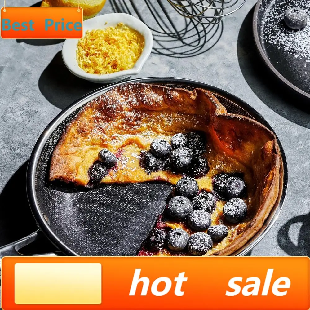 

Popular8-Inch Tempered Glass Lid Nonstick Frying Pan with Cool Handle, Dishwasher Safe, Oven-Safe to 900°F, Induction Ready, Sui