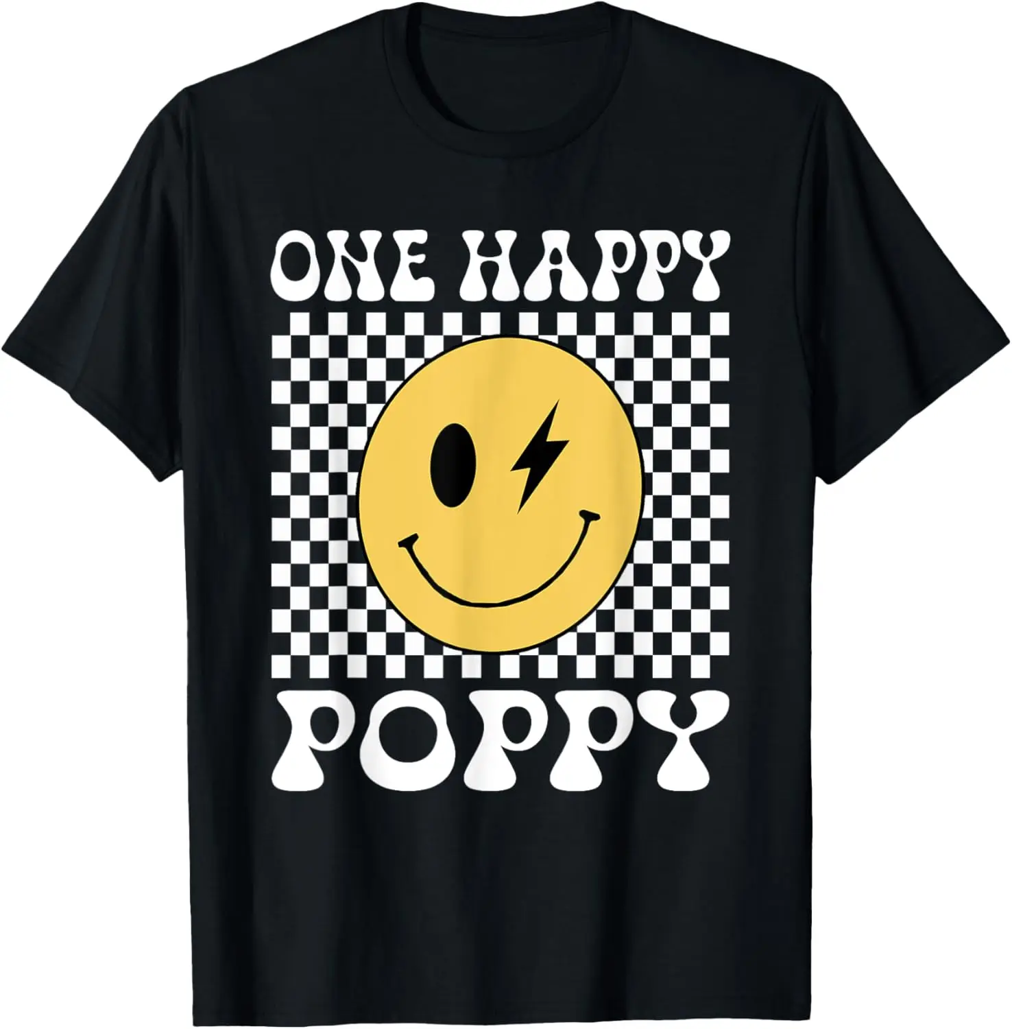 Groovy Poppy One Happy Dude Birthday Family Matching T-Shirt