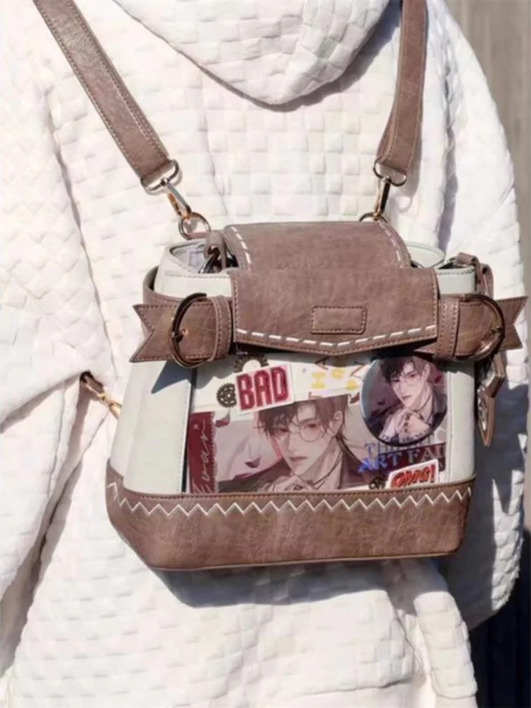 Sac à dos transparent de style preppy japonais avec ceinture patchwork, sac à main esthétique de grande capacité, sac à dos scolaire à la mode, Y2K