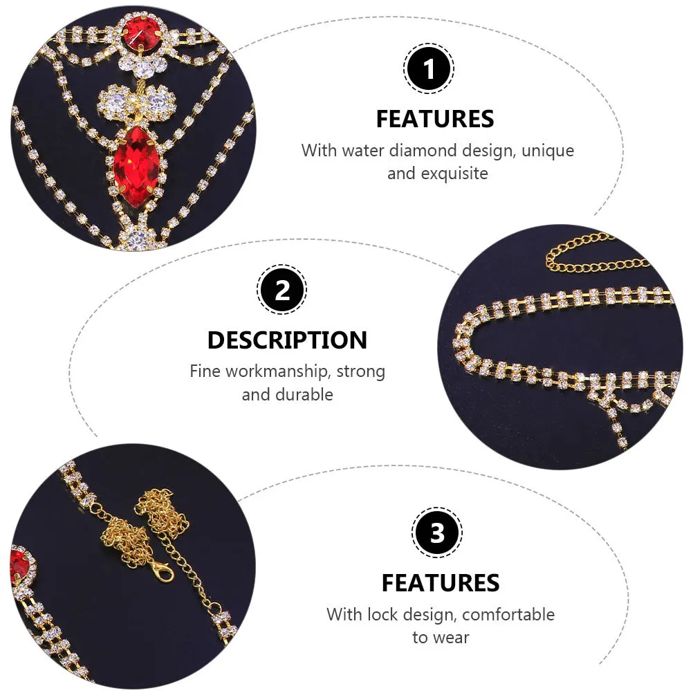 Body Chain for Women Rhinestone Thong Crystal Panties Underwear Jewelry Shiny Dance Club Party Wear Multiple Styling