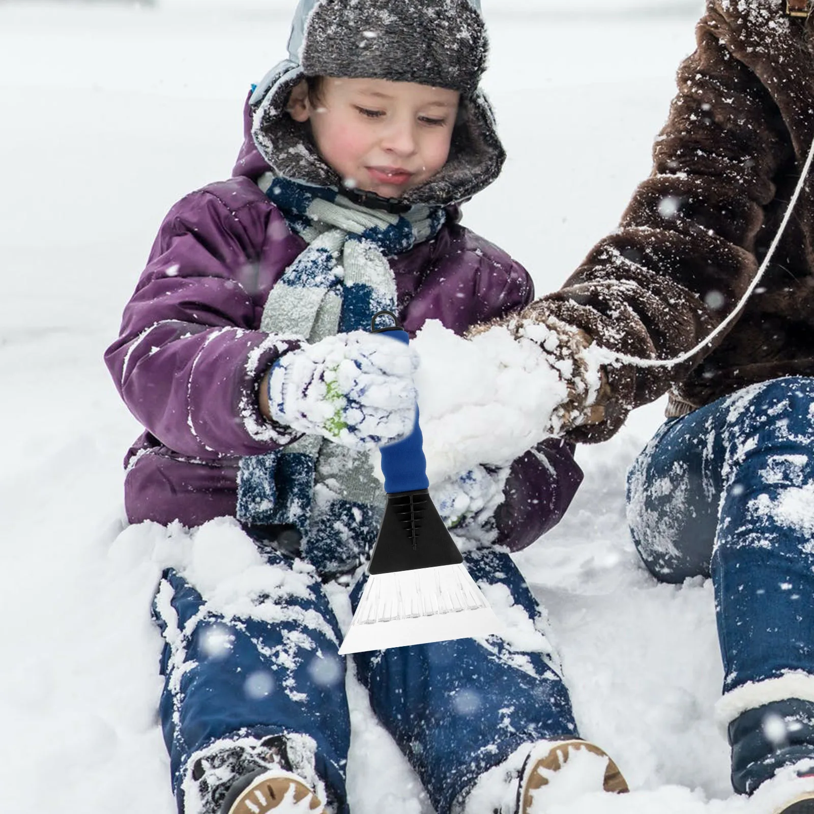 2 قطعة مكشطة ثلج السيارة البلاستيك مجرفة الثلج مكشطة ثلج المطاط كم الزجاج الأمامي الأنظف دائم عدم الانزلاق قبضة العالمي صالح #5