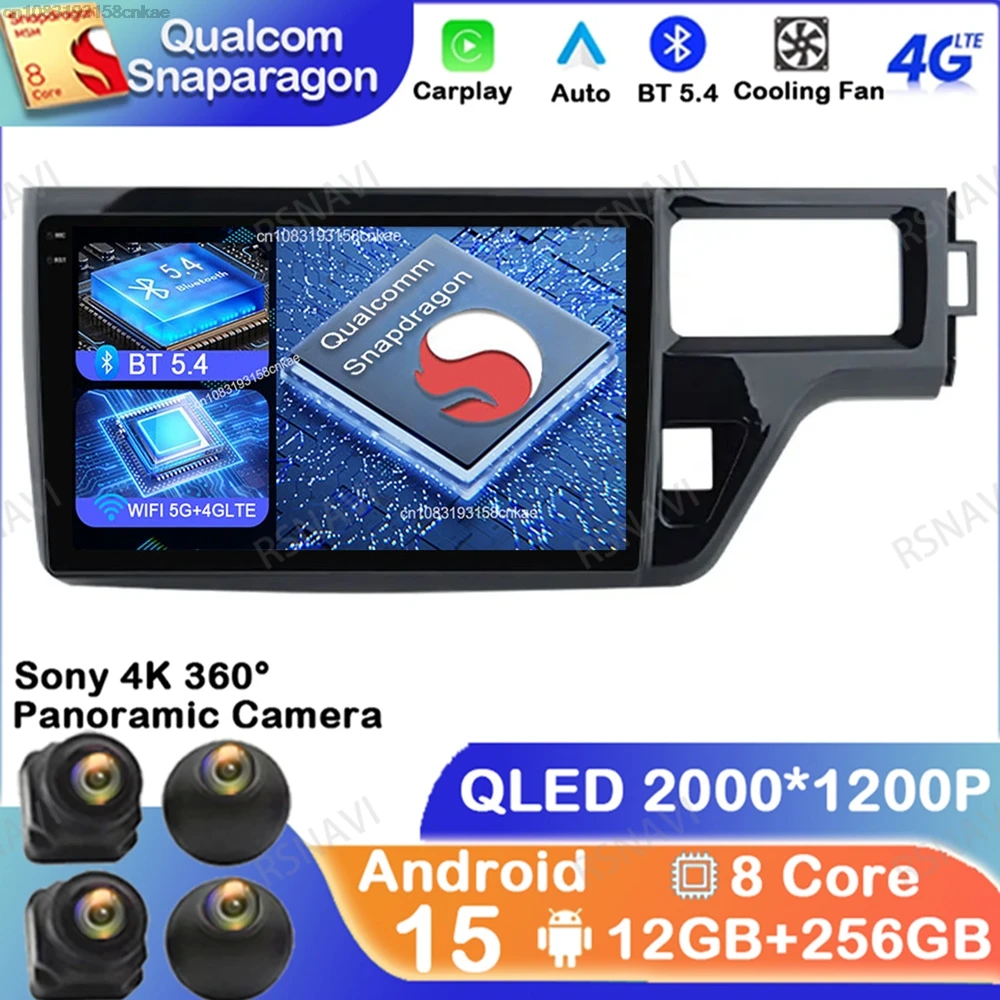 

Android 15 For Honda Stepwgn 5 2015 - 2021Right Hand Driver Qualcomm GPS 4G LTE Autoradio Stereo DSP Navigation Multimedia QLED