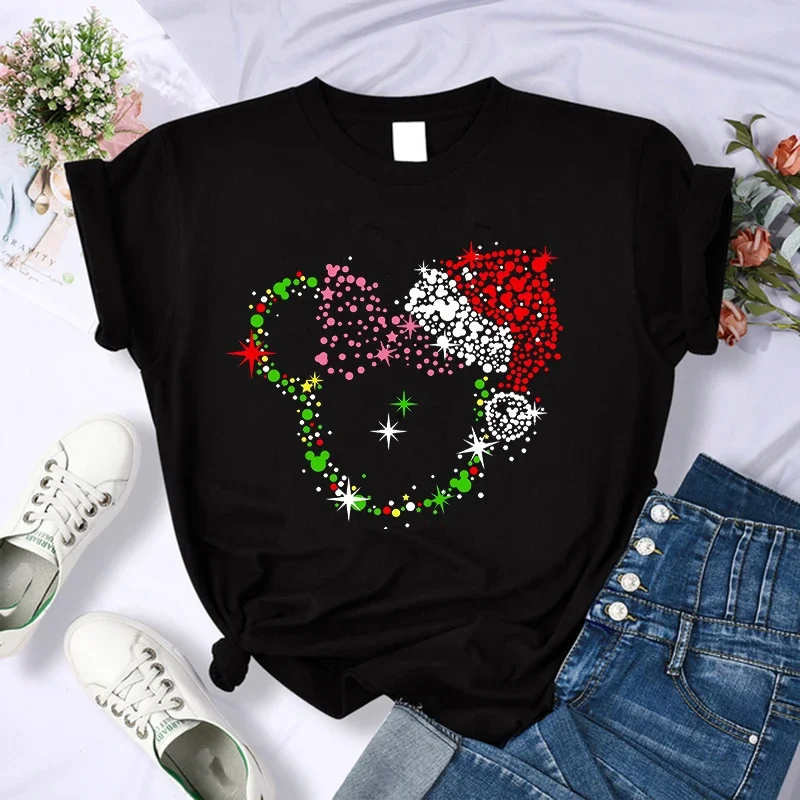 Cute T Shirt Minnie Children T-shirt Kawaii Disney Tshirt Mickey Mouse Anime Cartoons Casual Vintage Clothes Women Top Tee