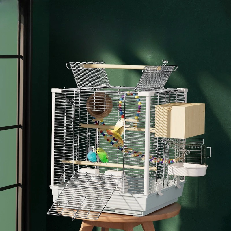 

Stainless steel horizontal wire bird cage, special cage for parrots
