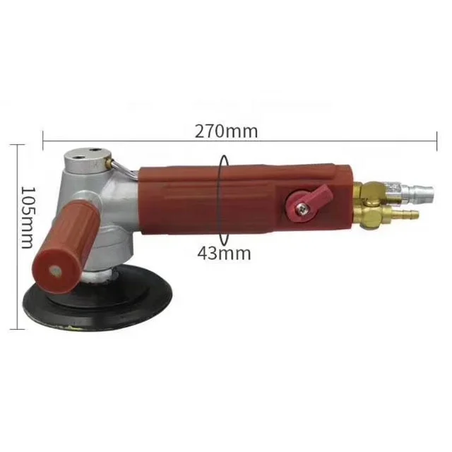 

High quality different speed pneumatic tool air angle grinder for wet flexible polishing pad