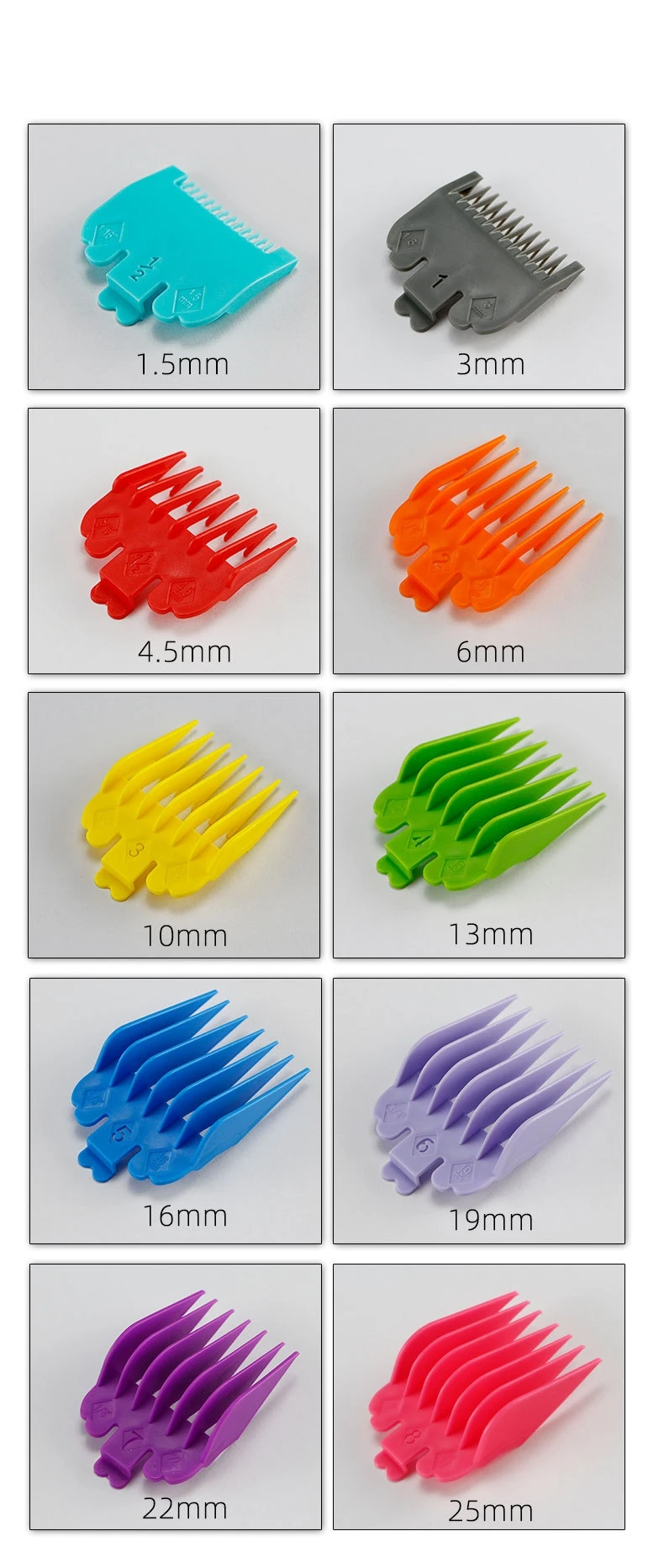 Limit Kamm für Wahl Elektrische Haarschneidemaschinen, professionelle Schneidführungskämme, 1,5 mm, 4,5 mm, Friseurzubehör, Clipper Guards Y0510 – Detail 18