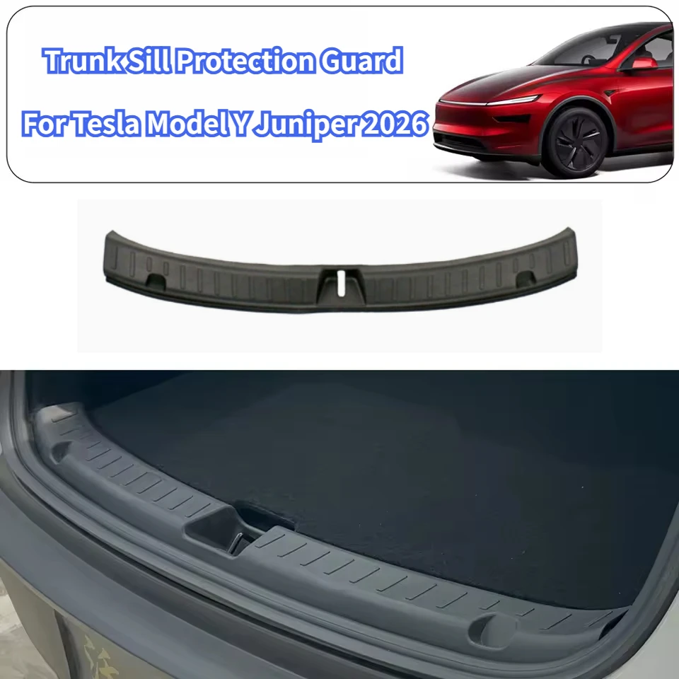 For Tesla Model Y Juniper 2025 2026 Trunk Sill Protector Organizer Anti-scratch Cargo Mat Threshold Strip Trim Protection Guard