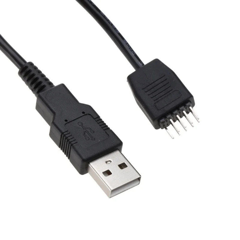 رأس USB إلى USB من النوع A كابل محول اللوحة الأم، 9 دبوس ذكر لكتابة محول كابل اللوحة الأم ذكر