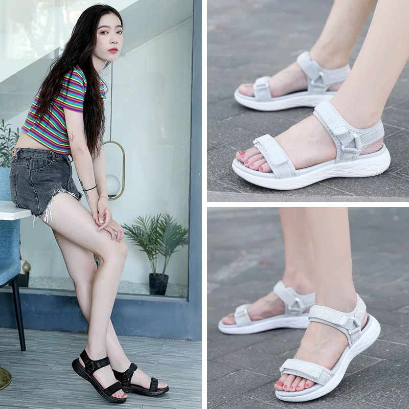 Sandal olahraga wanita, Sandal pantai nyaman EVA anti slip ringan musim panas untuk perempuan