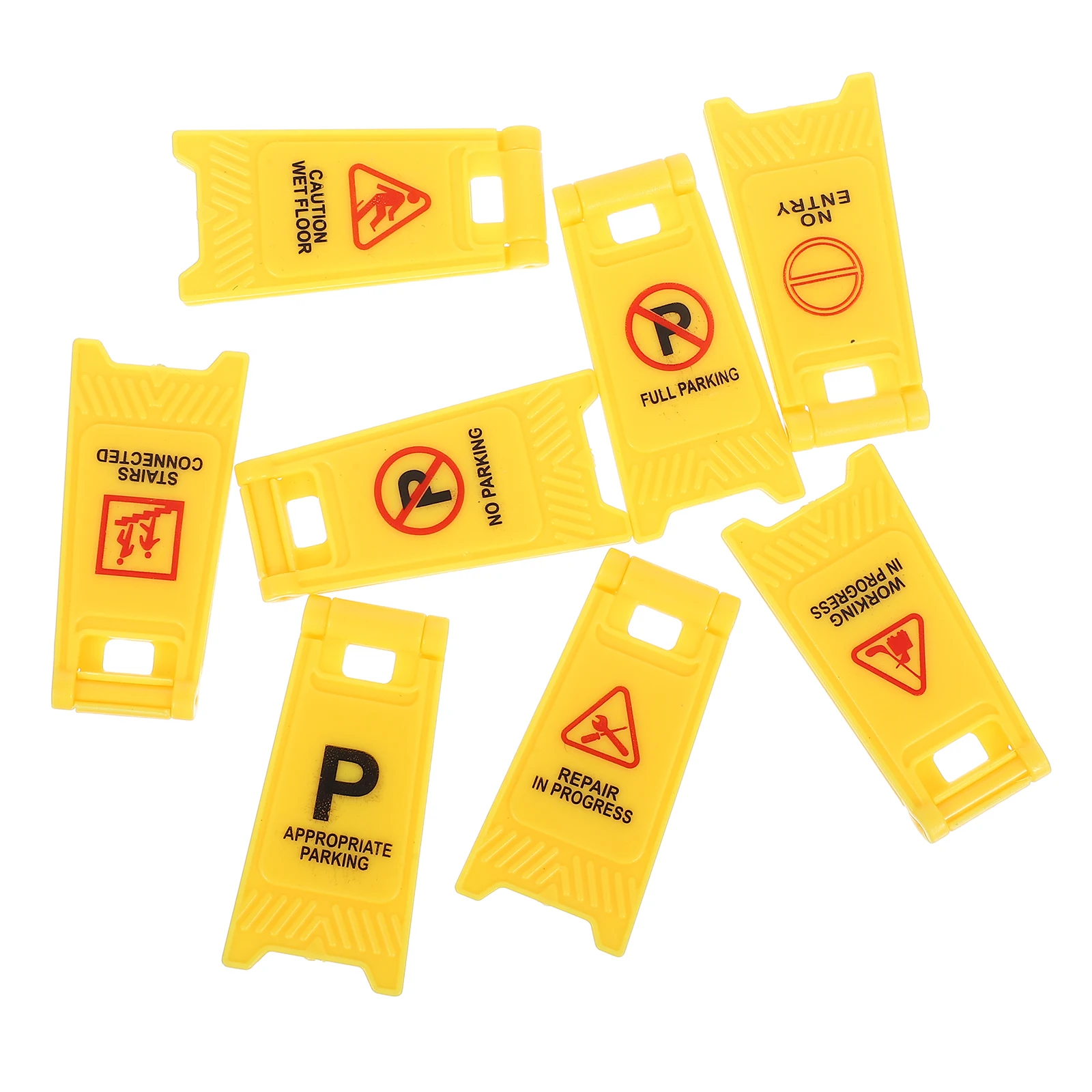 

8 Pcs Children's Transportation Toys Construction Traffic Road Signs Stop Sand Table