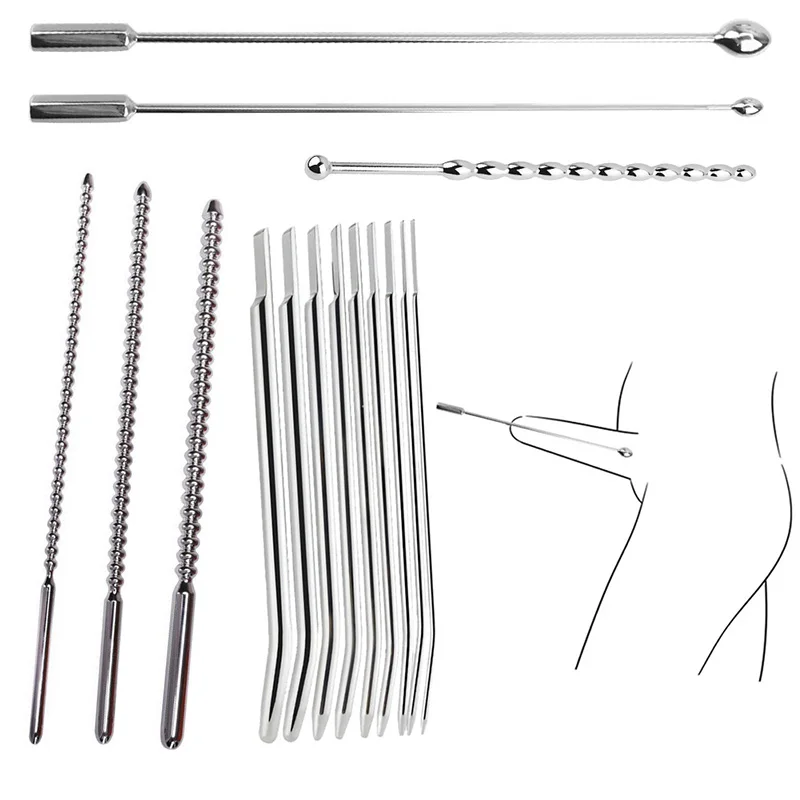 Sex Toys for Men Male Urethral Dilator Metal Urethral Catheter Horse Eye Stimulation Penis Plug Sounding Masturbator 6-12mm