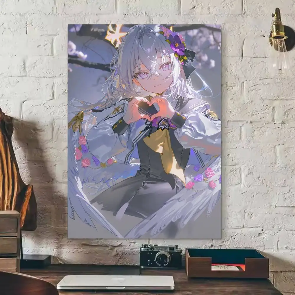 Shirasu Azusa Blue Archive   Poster Waterproof HD Art Wall Decal Self-Adhesive Print