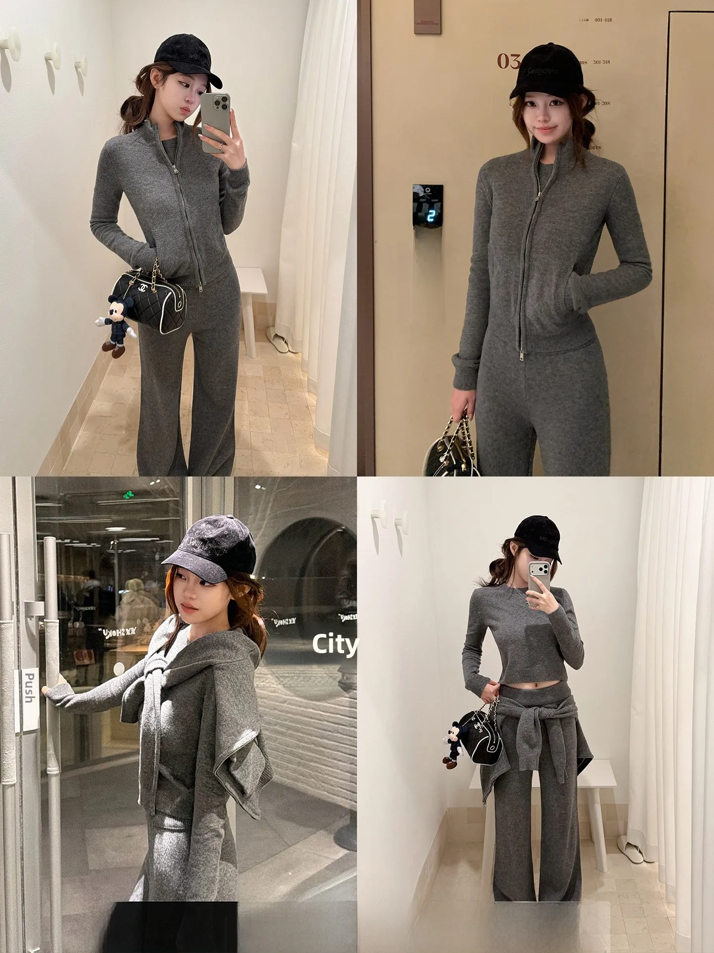 

Комплект Xzichic: свитер из австралийской шерсти с круглым вырезом и облегающие брюки. Теплый повседневный женский модный ансамбль с длинными рукавами для зимы.