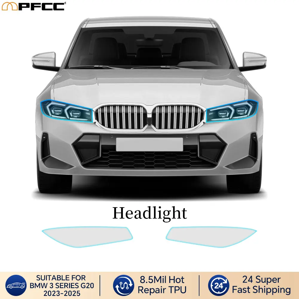 

Для BMW 3 СЕРИИ G20 2023-2025: Защитная пленка для фар и зеркал заднего вида, прозрачный комплект наклеек для автомобиля, аксессуары для защиты от царапин