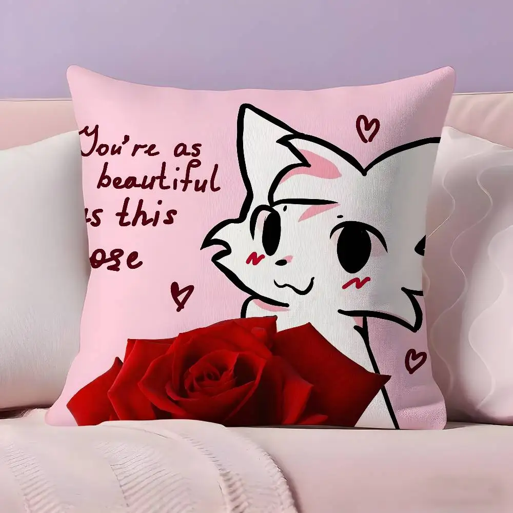 Cute Cat B-Boykisser Pillow Case Pillowcase Ultra Soft Skin Friendly Fabric Cloud Like Comfort & Concealed Zipper 4