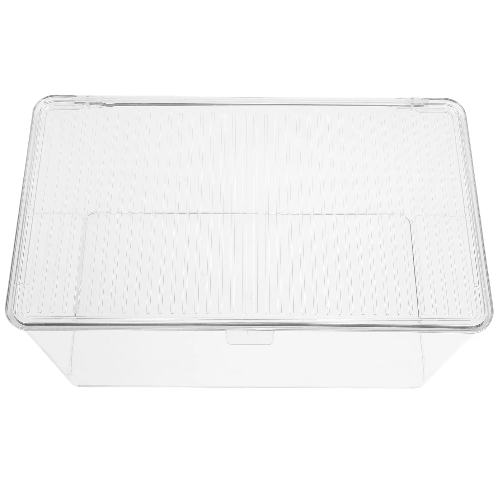 

Clear Acrylic Badge Display Case Large Capacity Organizer Box Transparent Storage Organizer Bin Lid for Home Office