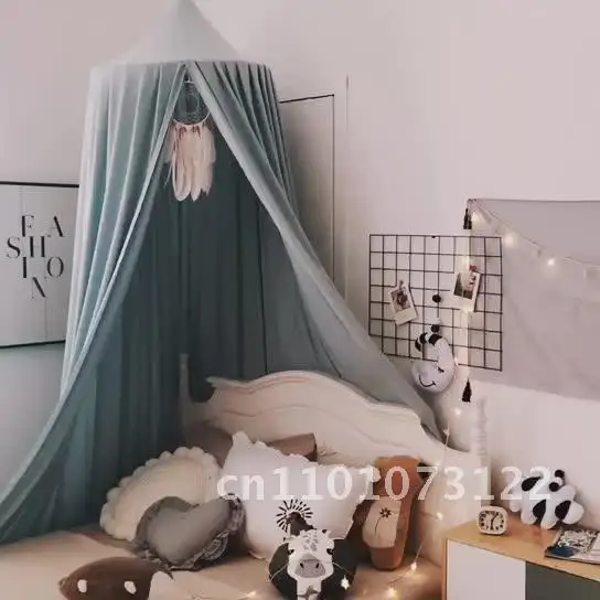 24색 돔형 모기장 어린이 트리하우스 텐트 침대 커튼 천장형 디자인 싱글 도어 범용 폴리에스터