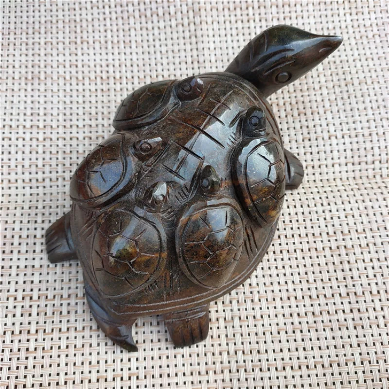 Supply Antique Xiuyan Jade Antique Old Crafts Longevity Turtle Turtle Born Five Jade Ornaments Wholesale