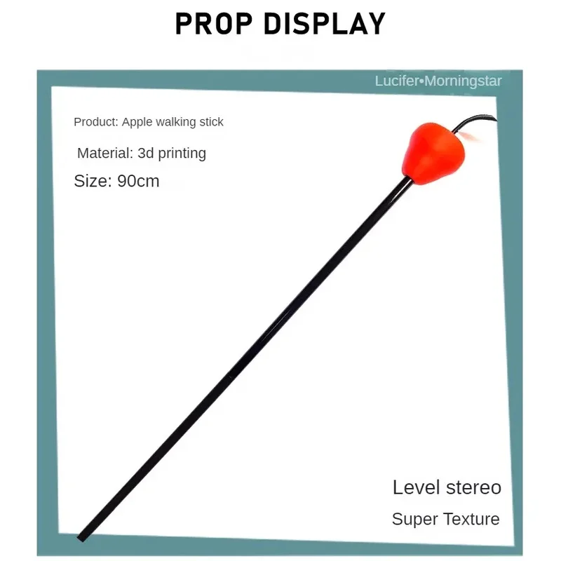 Sky05 애니메이션 Hazbin Lucifer Morningstar Hotel 90CM 3D Pvc 지팡이 소품 애플 스틱 분리형 무기 할로윈 카니발 Acces99JIu@