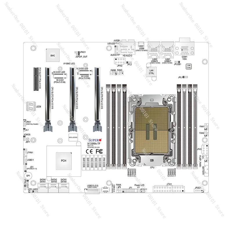 Supermicro X13SRA-TF Xeon Single-Path Workstation Motherboard W790 Chip LGA4677/Supports W-3400/