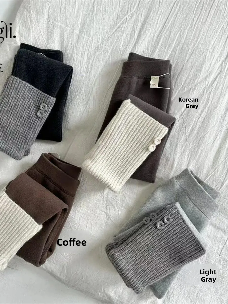 

Зимние новые утепленные брюки для девочек, повседневные универсальные брюки-полукомбинезон для маленьких детей и девочек