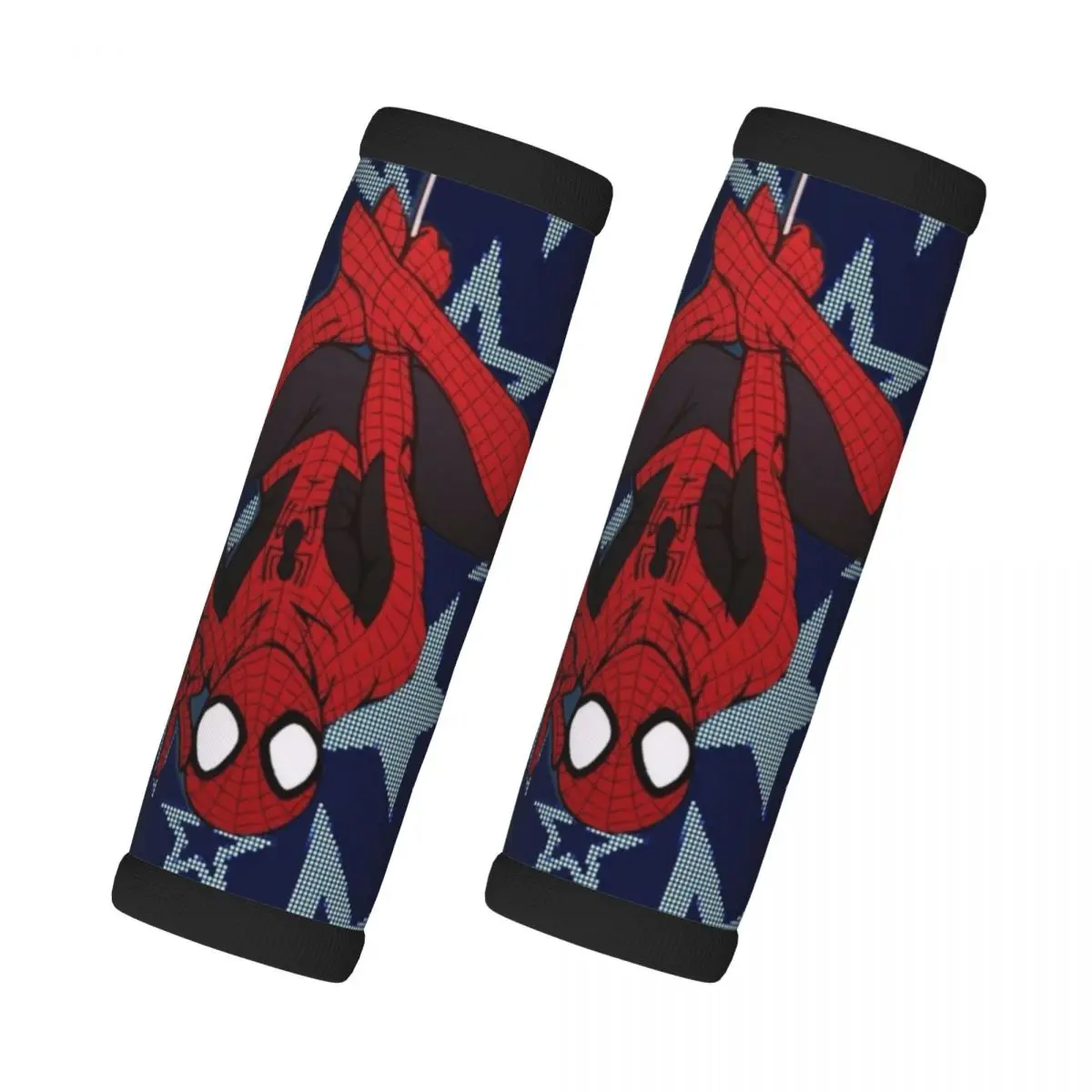 

Custom Spider Man 2 Pcs Luggage Handle Wrap Soft Grip Handle Cover Superhero Handle Grip Neoprene Luggage For Car Interiors