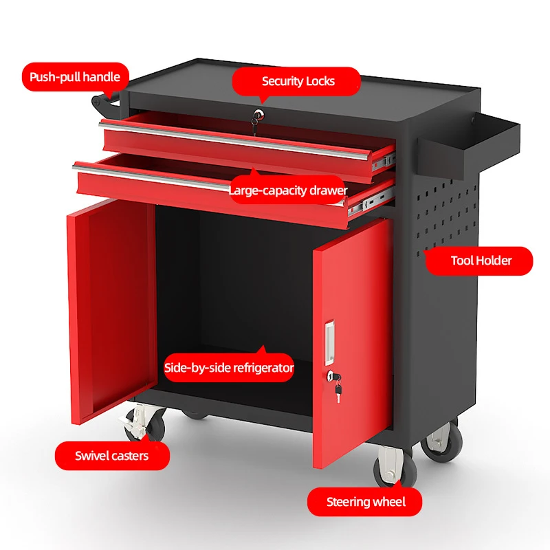 Heavy Duty 7 Drawer Tool Cabinet on Wheels for Workshop and Warehouse