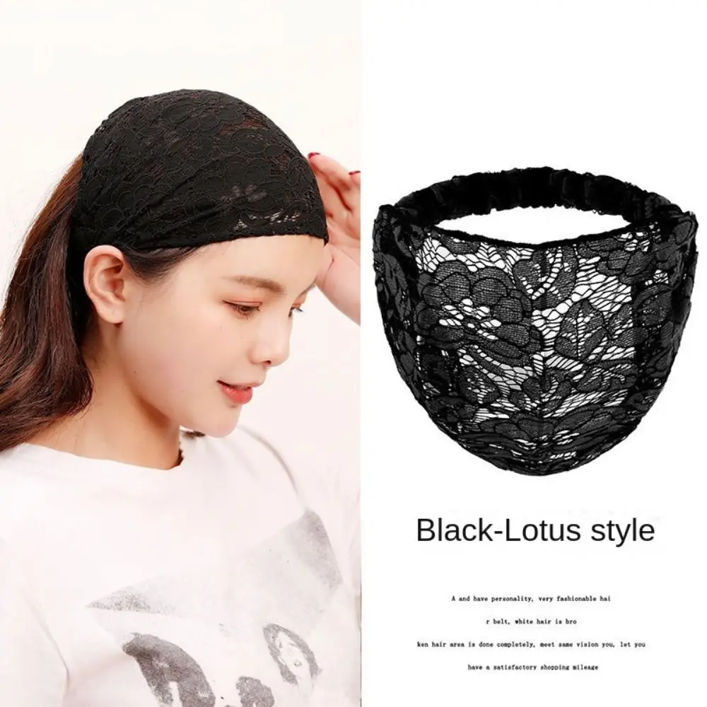 Étnica bordado flor laço hairband, Fina borda larga malha headbands, Elastic moda cabelo acessórios