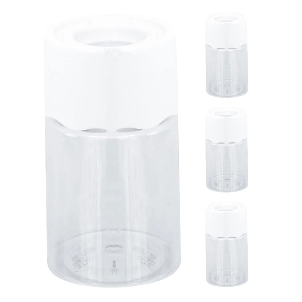 

4pcs Hydroponic Planters Round Clear Plastic Pots Room Office Home Decor Spider Plants Lucky Bamboo