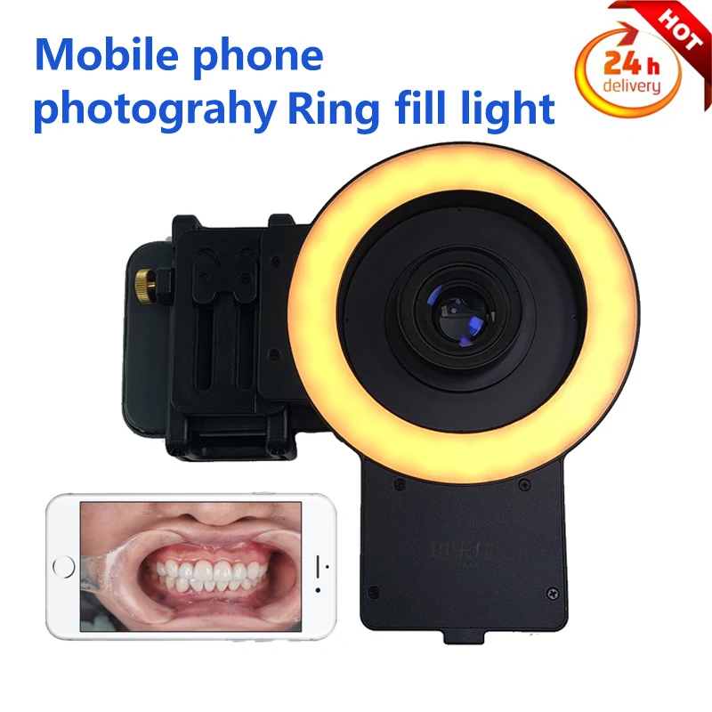 

MK-023 Dentist Treatment Light 2500k-6000k Brightness Adjustable Oral Filling Flash Light, Mobile Phone Dental Photography Lamp