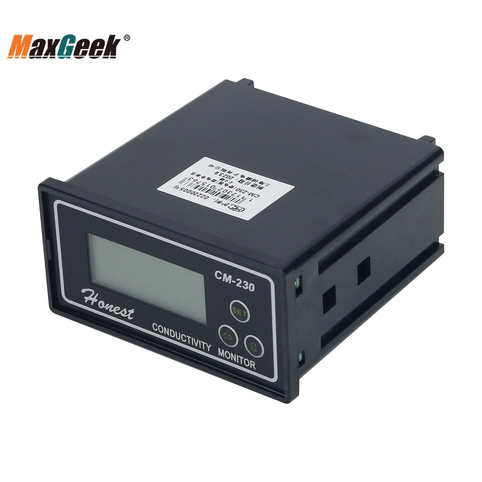 Maxgeek CM-230 Industrial Online Conductivity Meter Water Conductivity Meter Monitor with Threaded Electrode