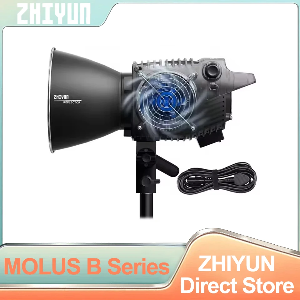 

ZHIYUN MOLUS B100 B200 B300 B500 Video Light 300W LED Photography Lighting Fill Light for Photos Studio Video Youtube TikTok