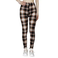 Card White Checkered WOMEN'S Sports and Fitness Leggings 4