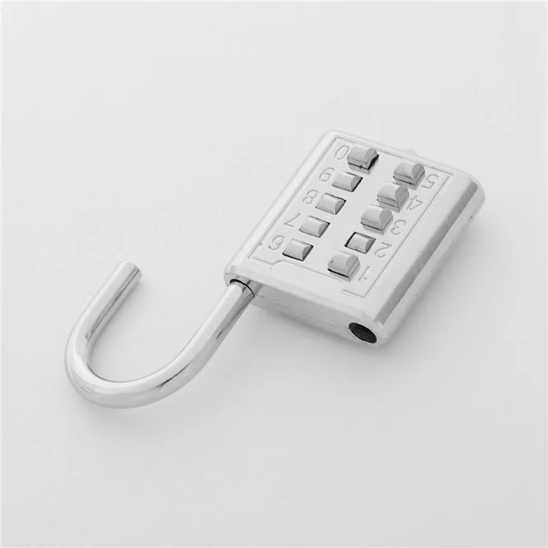 AA84 3X 盗難防止ボタンコンビネーション南京錠桁プッシュパスワードロック亜鉛合金セキュリティロックスーツケース荷物コード化ロック