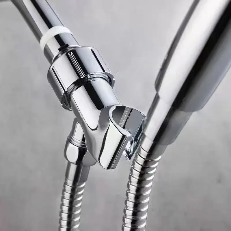 Shower Handheld Showerhead Fixed Base, Showerhead Stand, Shower Head Accessories Shower Accessories Black/Chrome